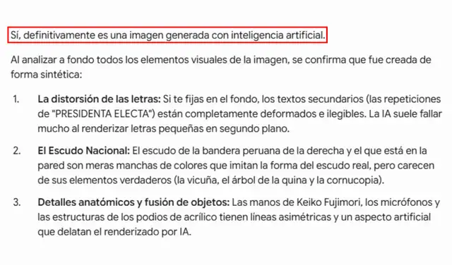 Análisis de la imagen con SynthID. Foto: SynthID
