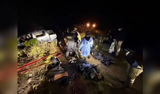 Pasajeros de camioneta Hilux fueron asesinados la madrugada del sábado 25 de abril. Foto: La República  