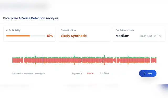 Análisis del audio con TruthScan. Foto: TruthScan Análisis del audio con TruthScan. Foto: TruthScan