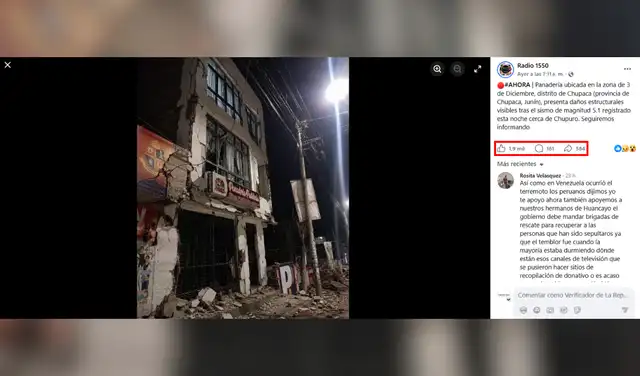 Uno de los posts con más interacción. Foto: Facebook Uno de los posts con más interacción. Foto: Facebook