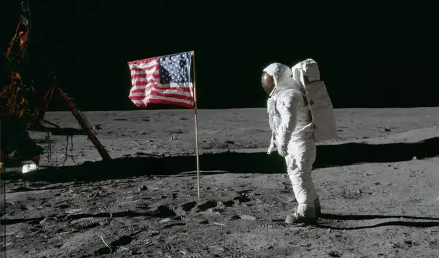 Estados Unidos puso su bandera durante la misión exitosa del Apolo 11. Foto: NASA Estados Unidos puso su bandera durante la misión exitosa del Apolo 11. Foto: NASA