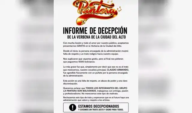 Grupo peruano La Pantera se defiende en redes sociales.