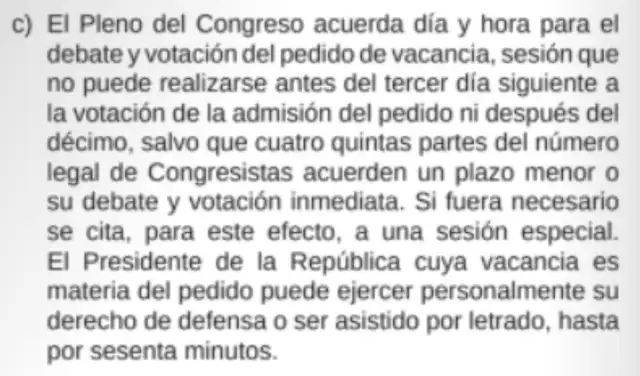 Fuente: Reglamento del Congreso, 2025 Fuente: Reglamento del Congreso, 2025