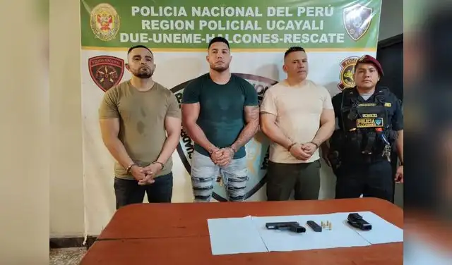 Jorge Cano (al lado del policía) fue detenido con dos venezolanos. Jorge Cano (al lado del policía) fue detenido con dos venezolanos.