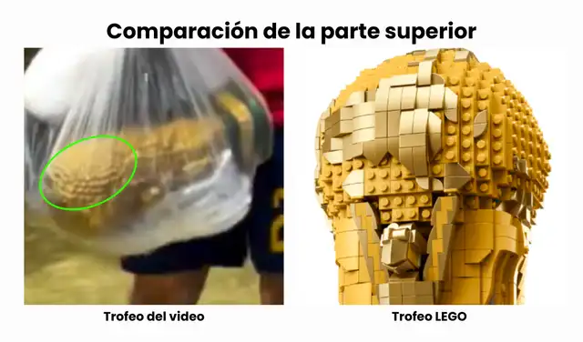 Comparación de la parte superior. Foto: Facebook / LEGO | Composición: LR