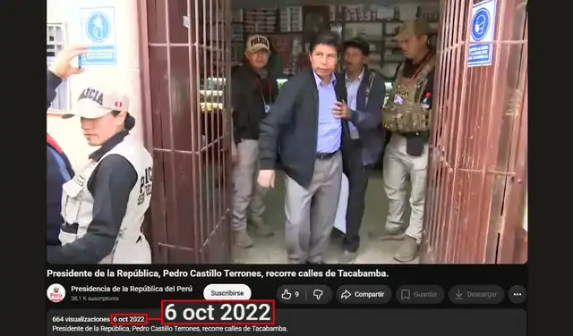 Video original data de octubre de 2022. Foto: YouTube Presidencia de la República del Perú Video original data de octubre de 2022. Foto: YouTube Presidencia de la República del Perú