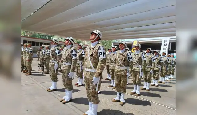 La Policía Militar del Perú utiliza uniformes de camuflaje y forma parte del Ejército. Foto: Facebook La Policía Militar del Perú utiliza uniformes de camuflaje y forma parte del Ejército. Foto: Facebook