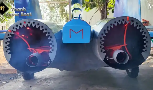 Los propulsores que le asemeja al avión de combate ruso Sukhoi Su-35. Foto: Makerium