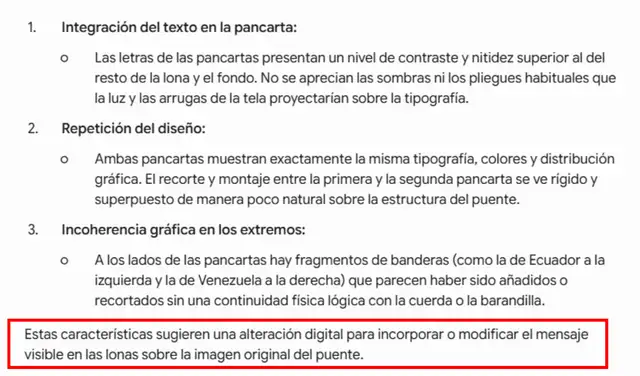 Análisis de la imagen viralizada con SynthID. Foto: SynthID
