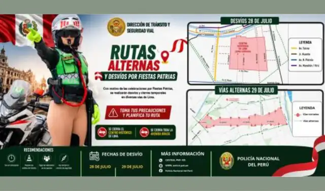 Con más de 10,000 efectivos en acción, la PNP garantiza la seguridad y fluidez vehicular. Se recomienda planificar recorridos y seguir las indicaciones de los agentes de tránsito.