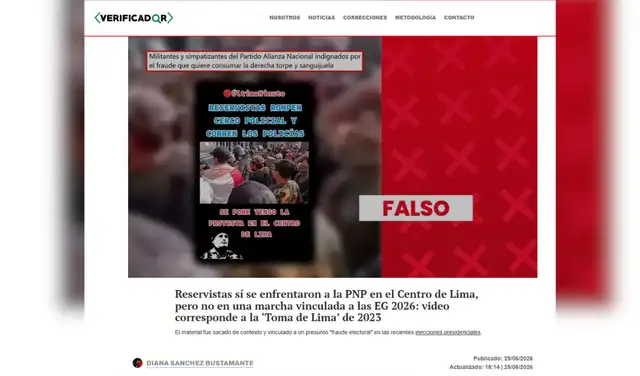 Verificación de La República. Foto: Verificador de la República