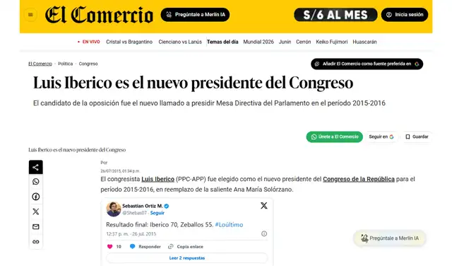 Nota de medio de comunicación Nota de medio de comunicación
