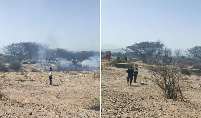 Imágenes de la zona del siniestro.