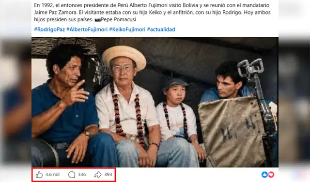 Publicación con más alcance en redes sociales. Foto: Facebook Publicación con más alcance en redes sociales. Foto: Facebook