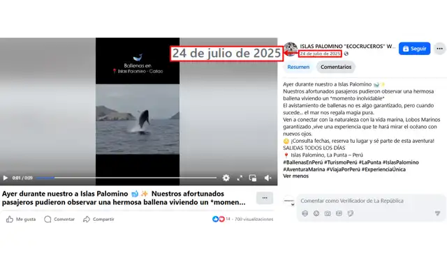 Publicación más antigua hallada en relación al video. Foto: Facebook