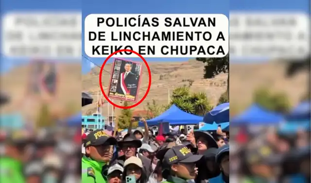 Pancarta de Alberto Fujimori entre los asistentes. Foto: Facebook