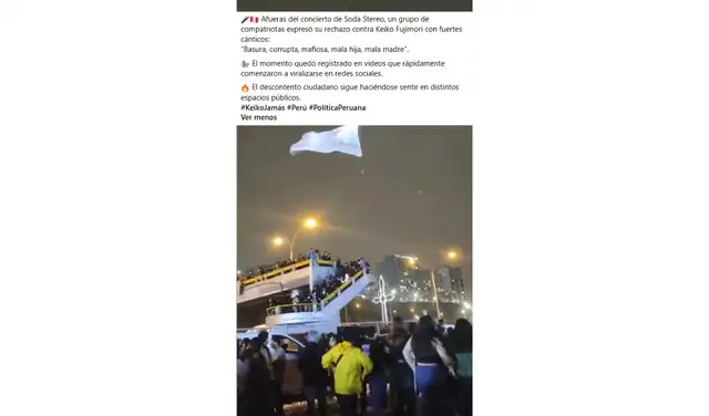 Clip del que se extrajo el audio “¡Basura, corrupta, mafiosa!”. Foto: Facebook