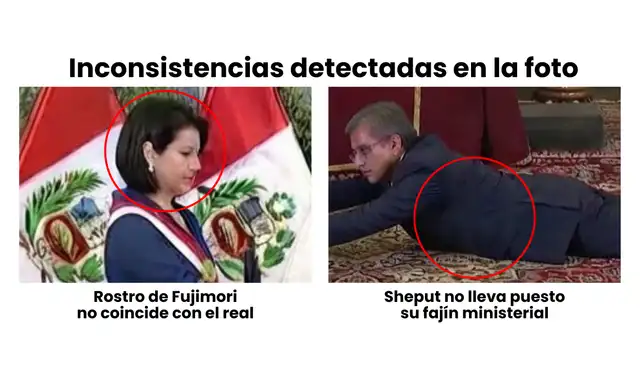 Inconsistencias detectadas en la foto. Foto: Facebook