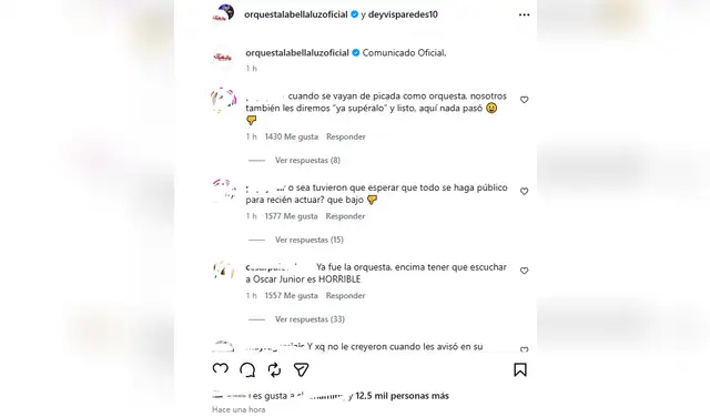 Usuarios rechazan comunicado de La Bella Luz Usuarios rechazan comunicado de La Bella Luz