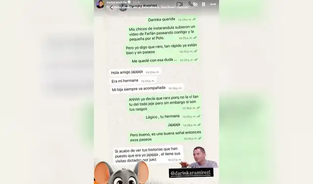 Darinka Ramírez revela porqué Jefferson Farfán fue visto con su hermana. Foto: Instagram. 