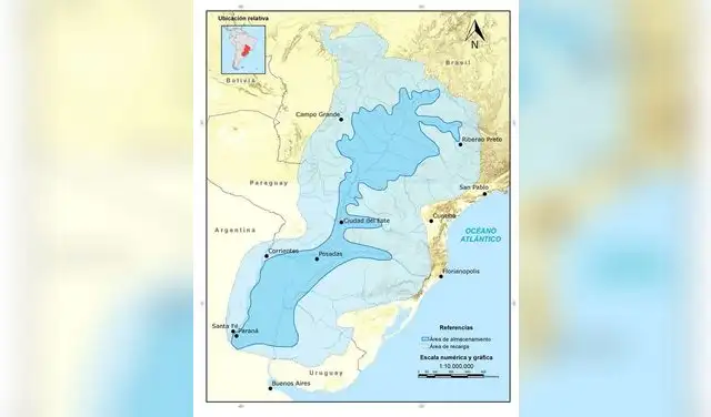 Así es el Acuífero Guaraní de América Latina. Foto: Aquabook