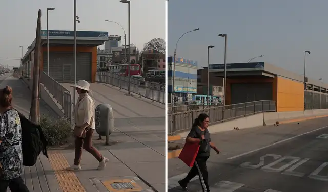 Estaciones San Carlos y San Felipe del Metropolitano abandonadas ante la falta de buses.