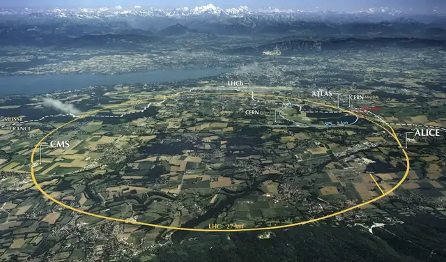 El LHC se extiende a lo largo de 26.659 metros bajo tierra. Foto: CERN El LHC se extiende a lo largo de 26.659 metros bajo tierra. Foto: CERN