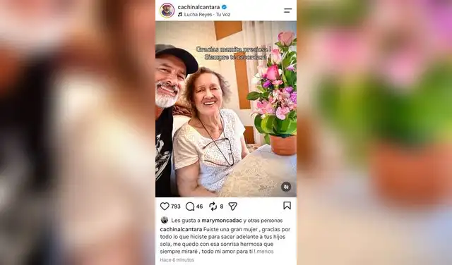 Carlos Alcántara anunció la muerte de su madre. Foto: Instagram.  