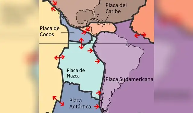 La placa de Nazca es una placa tectónica oceánica situada en el océano Pacífico oriental, directamente frente a la costa occidental de Sudamérica. Foto: CDN