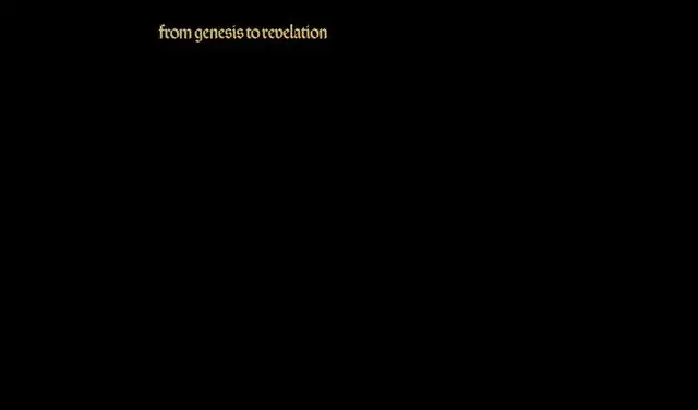 "From Genesis to Revelation". Imagen: Difusión. "From Genesis to Revelation". Imagen: Difusión.
