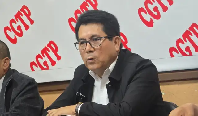 Presidente de la CGTP, Luis Villanueva Carbajal