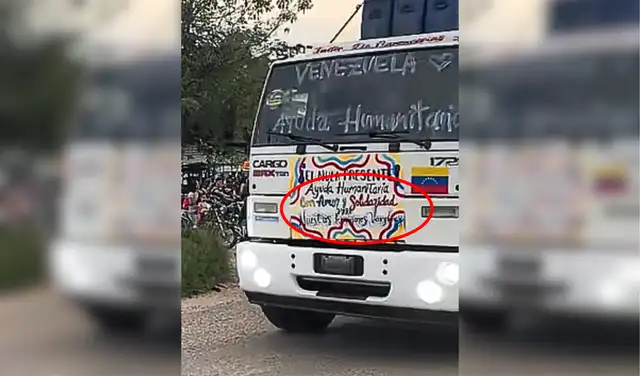 "Ayuda humanitaria con amor y solidaridad para nuestros hermanos venezolanos". Foto: Facebook "Ayuda humanitaria con amor y solidaridad para nuestros hermanos venezolanos". Foto: Facebook