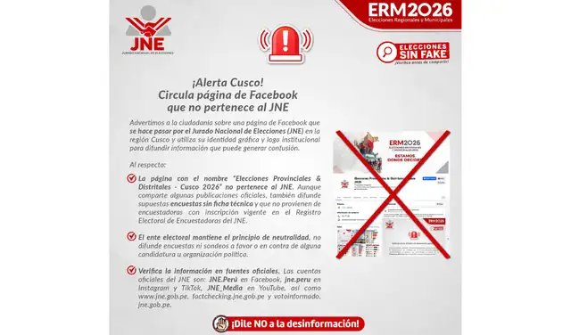 Comunicado emitido por el JNE. Foto: JNE Comunicado emitido por el JNE. Foto: JNE