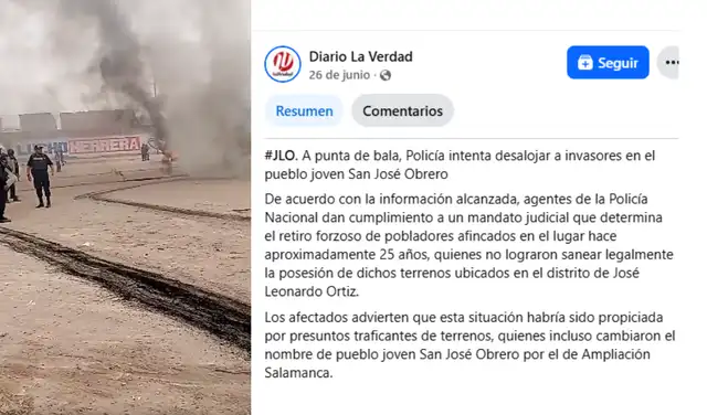 Video publicado con el contexto original. Foto: Facebook Video publicado con el contexto original. Foto: Facebook