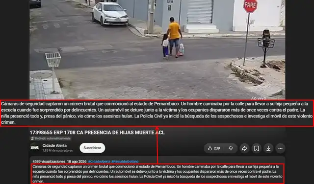 Hecho presentado por Cidade Alerta con la traducción automática de YouTube. Foto: YouTube Hecho presentado por Cidade Alerta con la traducción automática de YouTube. Foto: YouTube