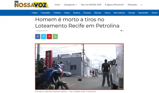 Nota de Nossa Voz. Foto: Nossa Voz Nota de Nossa Voz. Foto: Nossa Voz