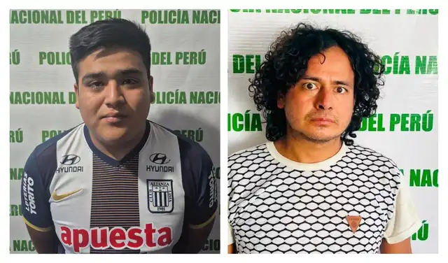 Los presos Junior Monzon y Jacinto Sanchez, tenian como abogada a Hellen Silva. Foto: PNP Los presos Junior Monzon y Jacinto Sanchez, tenian como abogada a Hellen Silva. Foto: PNP