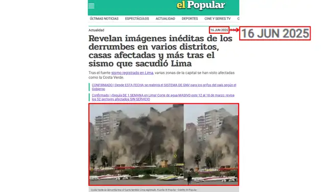 Nota de El Popular, 16 de junio de 2025. Foto: El Popular