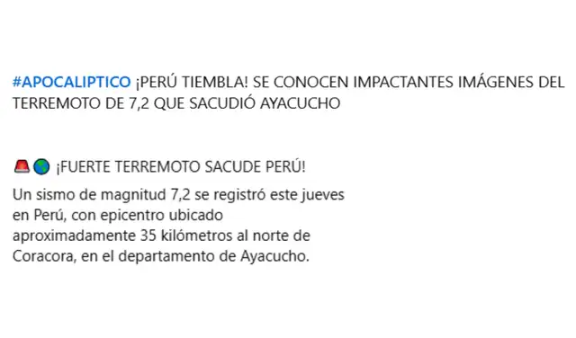 Algunas descripciones atribuidas al video. Foto: Facebook