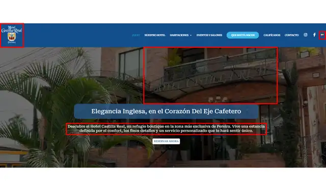 Información de la web del Hotel Castilla Real (1). Foto: Hotel Castilla Real