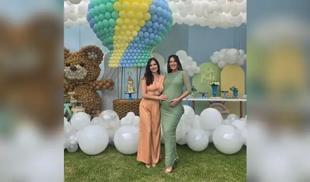 Maju Mantilla en el baby shower del segundo hijo de Silvia Cornejo