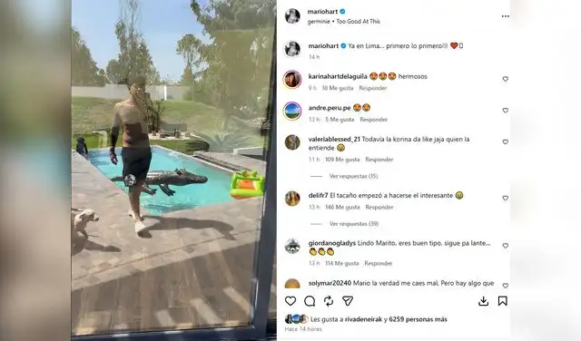 Publicación de Mario Hart en Instagram.