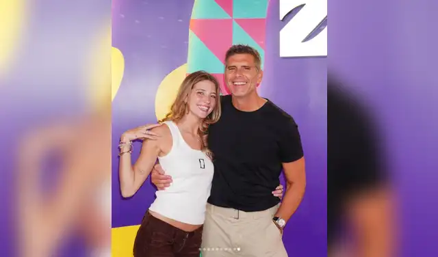 Christian Meier y Gia Meier en el programa 100 de Zaca TV. Foto: Instagram.  