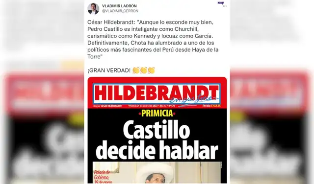 Captura de la publicación original en X, actualmente no disponible. Foto: La República