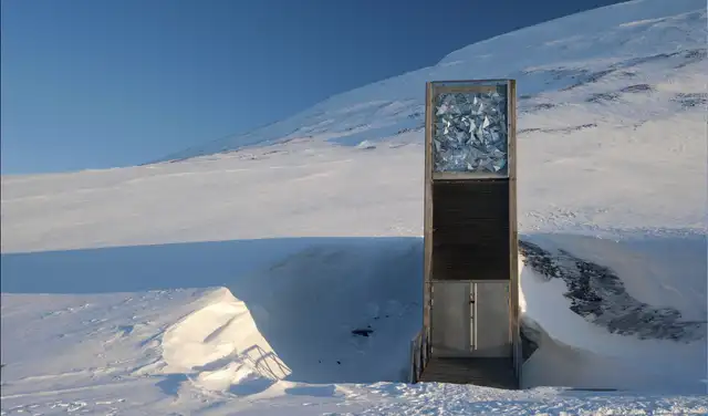 Entrada de la Bóveda de Semillas de Svalbard. Foto: Kerstin Langenberger Entrada de la Bóveda de Semillas de Svalbard. Foto: Kerstin Langenberger