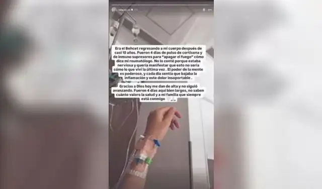 A través de redes sociales, Valeria Piazza habló sobre su enfermedad A través de redes sociales, Valeria Piazza habló sobre su enfermedad