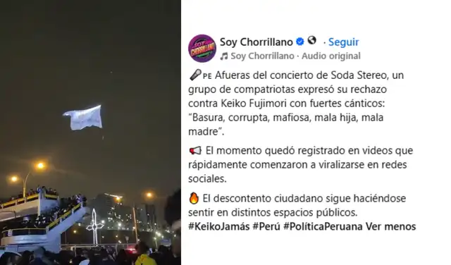Video con el audio original. Foto: Facebook Video con el audio original. Foto: Facebook