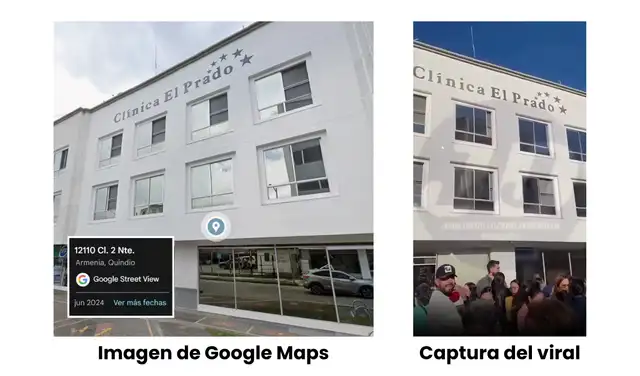 Comparación #1. Foto: Google Maps / Facebook. Composición: LR