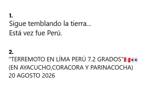 Algunas descripciones atribuidas al viral. Foto: Facebook | Composición: LR