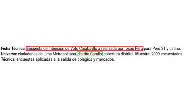 Errores en la redacción de la supuesta ficha técnica. Foto: Facebook